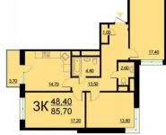 3-комнатная квартира площадью 85 кв.м, Внутренний пр., 8С2 | цена 13 288 471 руб. | www.metrprice.ru
