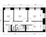 3-комнатная квартира площадью 58 кв.м, Донецкая улица, 30с1 | цена 7 288 040 руб. | www.metrprice.ru