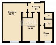 2-комнатная квартира площадью 43 кв.м, 3-я Фрунзенская улица, 26 | цена 3 300 000 руб. | www.metrprice.ru