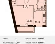 1-комнатная квартира площадью 0 кв.м в ЖК "Олимпийский", Стрелковая ул., 16 | цена 4 406 400 руб. | www.metrprice.ru