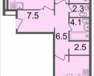 3-комнатная квартира площадью 88.3 кв.м, Серебрякова, 11-13, корп.2 | цена 12 715 200 руб. | www.metrprice.ru