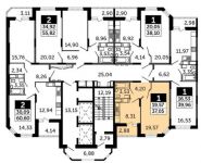 1-комнатная квартира площадью 37.05 кв.м, Северное шоссе, д. 14А | цена 2 000 700 руб. | www.metrprice.ru