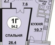 1-комнатная квартира площадью 51.2 кв.м в ЖК "Стрелецкий", 8 Марта ул., 2А | цена 4 600 000 руб. | www.metrprice.ru