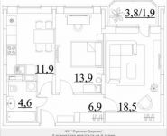 2-комнатная квартира площадью 57.7 кв.м, Строителей ул. | цена 3 173 500 руб. | www.metrprice.ru