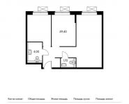 2-комнатная квартира площадью 55.1 кв.м, Внуково п, Летчика Грицевца ул, 3с2 | цена 4 413 510 руб. | www.metrprice.ru