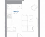 1-комнатная квартира площадью 26.08 кв.м, Новорязанское шоссе, 12, корп.12 | цена 1 999 553 руб. | www.metrprice.ru