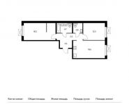 2-комнатная квартира площадью 65.5 кв.м, Римского-Корсакова ул, 11к7 | цена 11 416 650 руб. | www.metrprice.ru