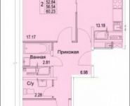 2-комнатная квартира площадью 60 кв.м, Муравская 2-я ул. | цена 6 034 514 руб. | www.metrprice.ru