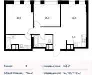 3-комнатная квартира площадью 2 кв.м в ЖК "Vander Park", Рублевское ш., 101 | цена 14 892 800 руб. | www.metrprice.ru