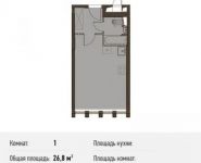1-комнатная квартира площадью 26.8 кв.м, Головинское ш., 5 | цена 3 912 800 руб. | www.metrprice.ru