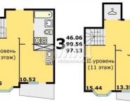 3-комнатная квартира площадью 97.1 кв.м,  | цена 6 993 360 руб. | www.metrprice.ru