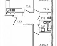 2-комнатная квартира площадью 79.03 кв.м, Михайлова, 31, корп.31 | цена 9 992 295 руб. | www.metrprice.ru