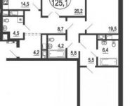 3-комнатная квартира площадью 125 кв.м, Серпуховский Вал ул. | цена 30 461 850 руб. | www.metrprice.ru