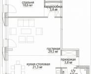 2-комнатная квартира площадью 85.3 кв.м, Усачёва, 12, корп.2_7 | цена 38 083 293 руб. | www.metrprice.ru