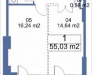 1-комнатная квартира площадью 55 кв.м, проспект Ленинского Комсомола, 25 | цена 6 348 962 руб. | www.metrprice.ru