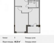 1-комнатная квартира площадью 46.6 кв.м, Береговой пр., ВЛ5 | цена 9 915 800 руб. | www.metrprice.ru