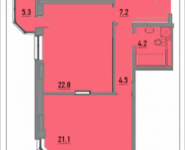 2-комнатная квартира площадью 80.7 кв.м, Ленинский проспект, 16, корп.3 | цена 7 101 600 руб. | www.metrprice.ru