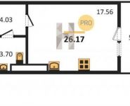 1-комнатная квартира площадью 26.2 кв.м,  | цена 1 800 000 руб. | www.metrprice.ru