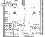 1-комнатная квартира площадью 40.81 кв.м, проспект Буденного, вл51 | цена 6 823 204 руб. | www.metrprice.ru