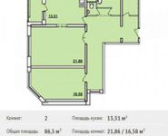 2-комнатная квартира площадью 86.5 кв.м, Преображенская улица, 4 | цена 6 833 500 руб. | www.metrprice.ru