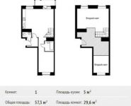 1-комнатная квартира площадью 57.3 кв.м, Софийская ул, 21 | цена 6 799 676 руб. | www.metrprice.ru