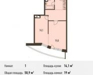 1-комнатная квартира площадью 55.4 кв.м, Н.А.Некрасова ул, 18 | цена 5 105 110 руб. | www.metrprice.ru