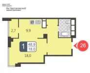 1-комнатная квартира площадью 48.9 кв.м в ЖК "Галактика",  | цена 7 387 000 руб. | www.metrprice.ru