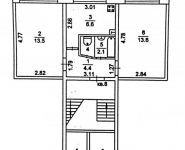 2-комнатная квартира площадью 41.3 кв.м, 2-й мкр, 11 | цена 2 400 000 руб. | www.metrprice.ru