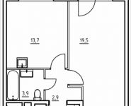 1-комнатная квартира площадью 41.2 кв.м, 1-й Грайвороновский пр, 1 стр 1 | цена 5 294 200 руб. | www.metrprice.ru