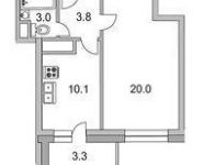 1-комнатная квартира площадью 39 кв.м, улица Проходчиков, 8 | цена 5 300 000 руб. | www.metrprice.ru