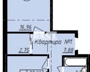 2-комнатная квартира площадью 56.3 кв.м в ЖК "Паруса", Школьная ул., 4А | цена 2 650 000 руб. | www.metrprice.ru