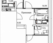 2-комнатная квартира площадью 59.5 кв.м, 2-я Муравская, корп.8 | цена 6 679 886 руб. | www.metrprice.ru