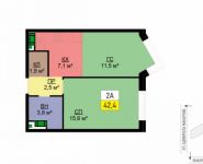 2-комнатная квартира площадью 42 кв.м, улица Адмирала Макарова, вл6к3 | цена 9 793 081 руб. | www.metrprice.ru