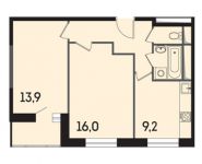 2-комнатная квартира площадью 51.7 кв.м,  | цена 5 661 150 руб. | www.metrprice.ru