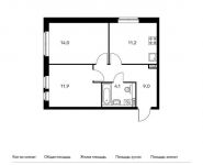 2-комнатная квартира площадью 50.1 кв.м,  | цена 7 014 000 руб. | www.metrprice.ru
