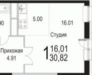 1-комнатная квартира площадью 30 кв.м, Барышевская Роща ул. | цена 3 251 510 руб. | www.metrprice.ru