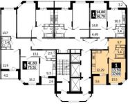 1-комнатная квартира площадью 37.69 кв.м, Северное шоссе, к14Б | цена 1 948 573 руб. | www.metrprice.ru