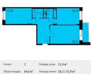 2-комнатная квартира площадью 64.6 кв.м, проспект Ленина, 76 | цена 4 234 400 руб. | www.metrprice.ru