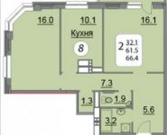 2-комнатная квартира площадью 66 кв.м, Ленинский пр-т, 18 | цена 6 730 636 руб. | www.metrprice.ru