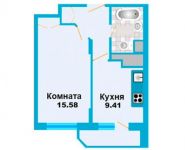 1-комнатная квартира площадью 35.1 кв.м, Рябиновая ул, 10 | цена 2 499 999 руб. | www.metrprice.ru