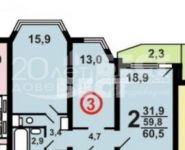 2-комнатная квартира площадью 51.2 кв.м, Сходненская ул., 27 | цена 5 200 000 руб. | www.metrprice.ru