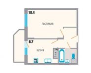 1-комнатная квартира площадью 37.3 кв.м, Северная улица, 10 | цена 2 611 000 руб. | www.metrprice.ru