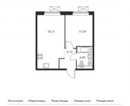 1-комнатная квартира площадью 37.9 кв.м,  | цена 5 901 030 руб. | www.metrprice.ru