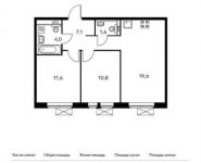 2-комнатная квартира площадью 54.7 кв.м, 8 Марта ул., 10 | цена 5 196 500 руб. | www.metrprice.ru