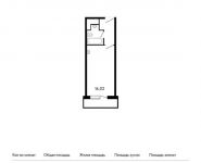1-комнатная квартира площадью 24.8 кв.м,  | цена 2 871 840 руб. | www.metrprice.ru