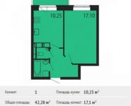 1-комнатная квартира площадью 42 кв.м, Чехова ул. | цена 2 517 240 руб. | www.metrprice.ru