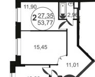 2-комнатная квартира площадью 53 кв.м, Просвещения ул. | цена 3 447 195 руб. | www.metrprice.ru
