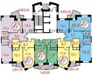 1-комнатная квартира площадью 44.6 кв.м, Фасадная ул., 2 | цена 3 850 000 руб. | www.metrprice.ru