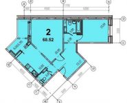 2-комнатная квартира площадью 68.52 кв.м, 5-й микрорайон, 18 | цена 3 953 554 руб. | www.metrprice.ru