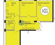 3-комнатная квартира площадью 84 кв.м, Колхозная ул., 6К1 | цена 6 600 000 руб. | www.metrprice.ru